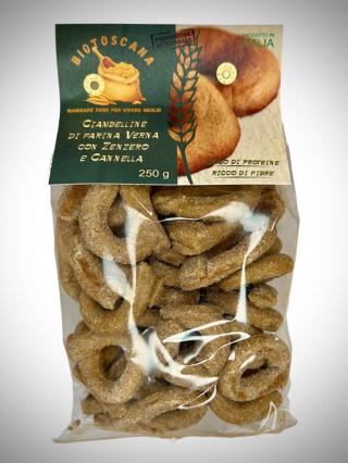 Ciambelline dolci di farina verna con zenzero e cannella