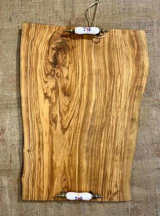 Tagliere in legno di olivo 48x36 h.300 mm