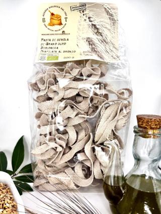 Pappardelle bio con 100% semola di grano duro Senatore Cappelli integrale 500g.